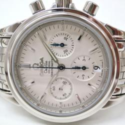 Pre Owned Omega De Ville Co-Axial Chronograph Wristwatch Silver Mens