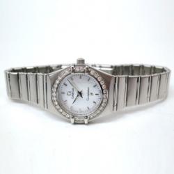 Omega Constellation Diamond Bezel Wristwatch SS Shell Ladies