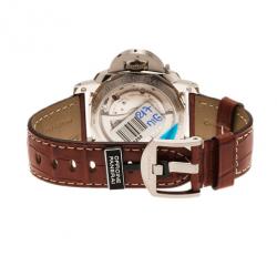Pre Owned Panerai White Stainless Steel Luminor Marina 1950 Men's Wristwatch 42MM