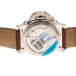 Pre Owned Panerai White Stainless Steel Luminor Marina 1950 Men's Wristwatch 42MM
