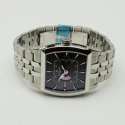 Perrelet Black Stainless Steel GMT Tonneau Mens Watch 38 MM