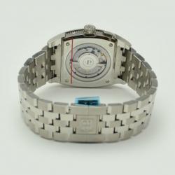 Perrelet Black Stainless Steel GMT Tonneau Mens Watch 38 MM
