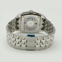 Perrelet Black Stainless Steel GMT Tonneau Mens Watch 38 MM