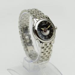 Pre Owned Perrelet Black Stainless Steel Double Rotor Ladies Wristwatch 