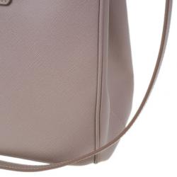 Pre Owned Prada Pink Saffiano Lux Double Zip Tote