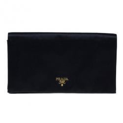 Prada Black Satin Clutch
