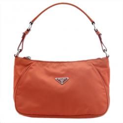 Prada Orange Nylon Shoulder Bag Prada | TLC