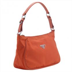 مملوكة مسبقًا Prada Orange Nylon Shoulder Bag 