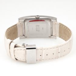 Pre Owned Rama Swiss Watch 9920 Mother of Pearl SS eather Womens Wristwatch 30 MM