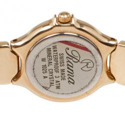 مملوكة مسبقًا Rama Swiss Watch GoldPlated SS Womens Wristwatch 24 MM