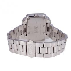 Pre Owned Rama Swiss Watch Mother of Pearl Diamond SS Mens Wristwatch 50 MM
