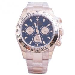مملوكة مسبقًا Rolex Navy 18K Rose Gold Daytona Men's Wristwatch 40MM