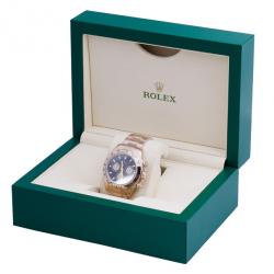 مملوكة مسبقًا Rolex Navy 18K Rose Gold Daytona Men's Wristwatch 40MM