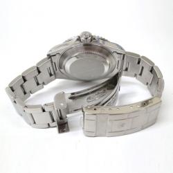 Pre Owned Rolex Submariner Non Date Wristwatch Black Silver Mens 