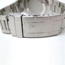 Pre Owned Rolex Submariner Non Date Wristwatch Black Silver Mens 
