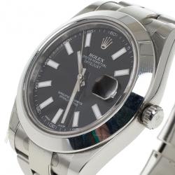 Pre Owned Rolex Black Sainless Steel DateJust II Men's Wristwatch 41MM