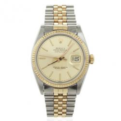 Pre Owned Rolex DateJust 18 K Yellow Gold Oyster SS Mens Wristwatch 36 MM