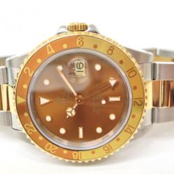 Pre Owned Rolex GMT Master II Wristwatch SS/K 18 Brown Combination Men 
