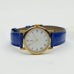 Pre Owned Yves Saint Laurent Gold Plated Blue Classic Collection Ladies Wristwatch