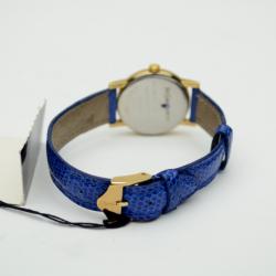 Pre Owned Yves Saint Laurent Gold Plated Blue Classic Collection Ladies Wristwatch