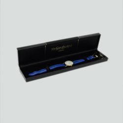 Pre Owned Yves Saint Laurent Gold Plated Blue Classic Collection Ladies Wristwatch