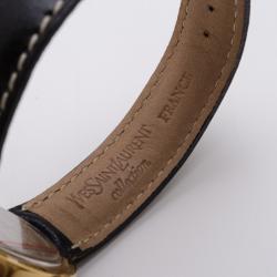 مملوكة مسبقًا Yves Saint Laurent Gold Plated Two Toned Dial Ladies Wristwatch