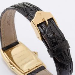 Yves Saint Laurent Gold Plated Rectangular Ladies Wristwatch