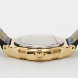 مملوكة مسبقًا Yves Saint Laurent Date Gold Plated Classic Collection Unisex Wristwatch