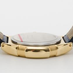 مملوكة مسبقًا Yves Saint Laurent Date Gold Plated Classic Collection Unisex Wristwatch