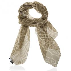 Saint Laurent Paris Leopard Print Scarf