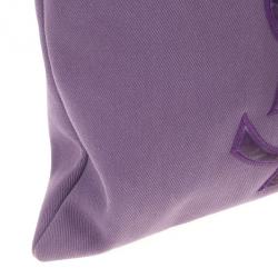 Pre Owned Saint Laurent Paris Purple Canvas Signature Tote