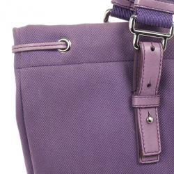 Pre Owned Saint Laurent Paris Purple Canvas Signature Tote