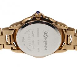 Pre Owned Yves Saint Laurent Gold Plated SS Womens Wristwatch 31 MM