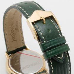 مملوكة مسبقًا Yves Saint Laurent Gold Plated Herrenuhr Unisex Wristwatch
