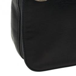 Pre Owned Salvatore Ferragamo Black Leather Chain Shoulder Bag