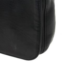 Pre Owned Salvatore Ferragamo Black Leather Chain Shoulder Bag