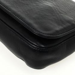 Pre Owned Salvatore Ferragamo Black Leather Chain Shoulder Bag