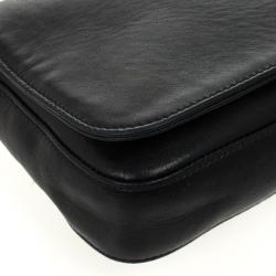 Pre Owned Salvatore Ferragamo Black Leather Chain Shoulder Bag
