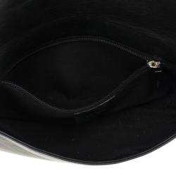 Pre Owned Salvatore Ferragamo Black Leather Chain Shoulder Bag