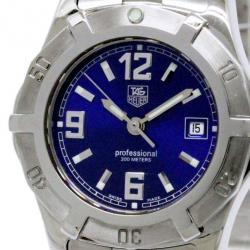 Pre Owned Tag Heuer Blue Stainless Steel 2000 Exclusive Women's Wristwatch 28MM