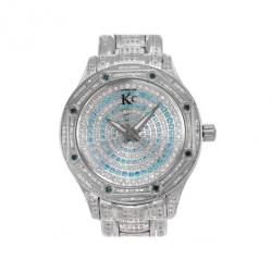 Techno Com Silver Diamond Mens Watch 