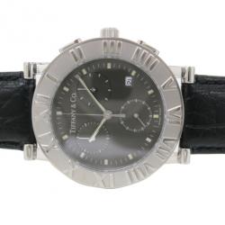 Tiffany & Co. Stainless Steel Atlas Womens Chronograph 35 MM