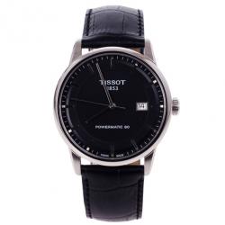 Pre Owned Tissot Black Stainless Steel Powermatic 80 Men's Wristwatch 41MM