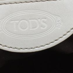 Pre Owned Tod's Cream Tracolla Media Tote