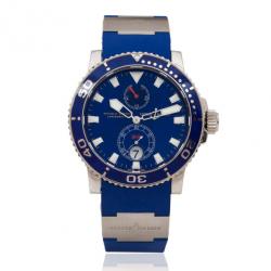 Pre Owned Ulysse Nardin Sport Power Reserve 18K White Gold Rubber Mens Wristwatch 44 MM