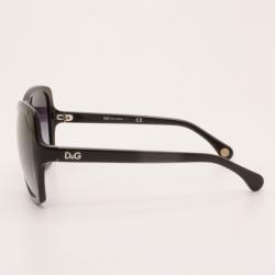 Pre Owned D&amp;G Black Oversized Sunglasses 3036