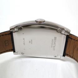 مملوكة مسبقًا Bedat & Co No.3 Wristwatch SS Leather Black Silver Mens