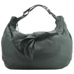 Pre Owned Valentino Black Petal Leather Hobo Bag 