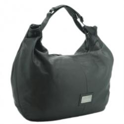 Pre Owned Valentino Black Petal Leather Hobo Bag 