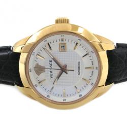 Versace Charcter GP Leather Black Mens Wristwatch